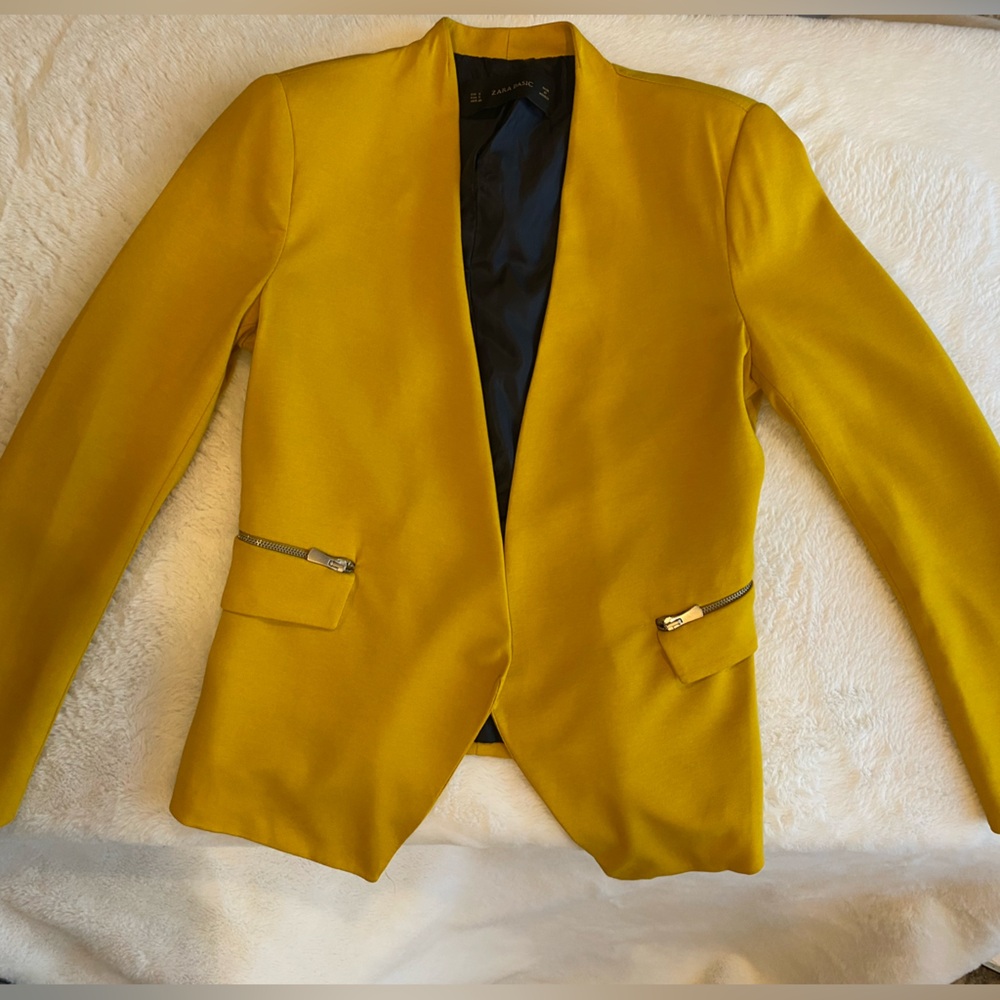 Zara Mustard Yellow Blazer